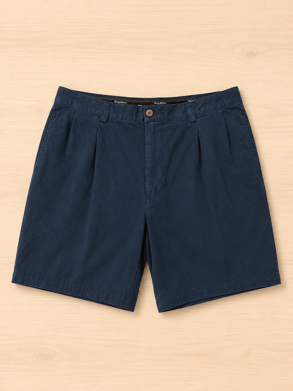 Tommy Bahama 100% Silk Pleated Resort Shorts Men’s 44 Navy